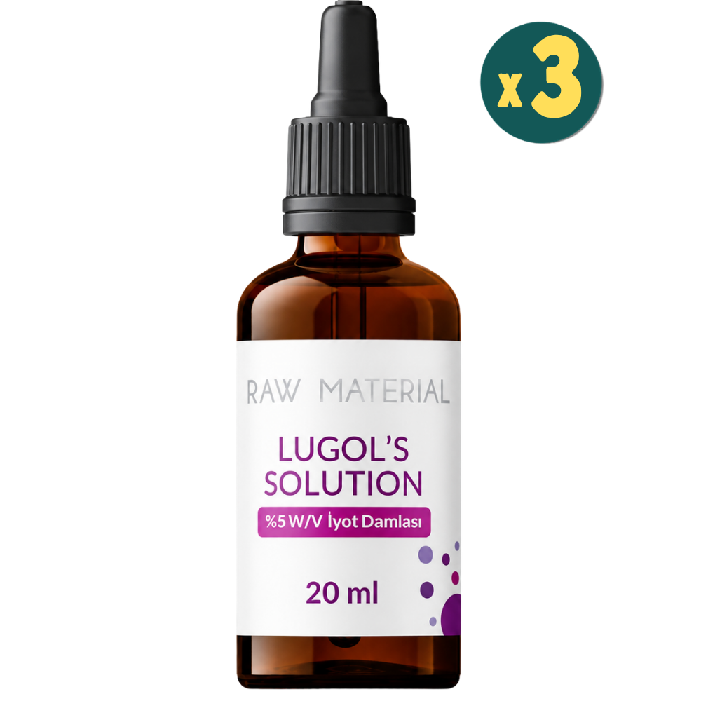 Raw Material Lugol's Solution %5 İyot Damlası 20 ml 3 Adet Fiyatları - Modern Eczane