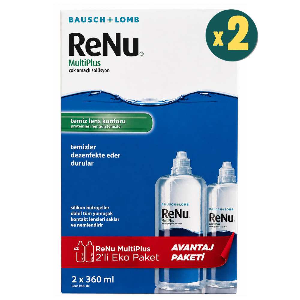 Renu Multiplus Lens Solüsyonu 360 ml - İkili Kofre 2 Adet Fiyatları - Modern Eczane