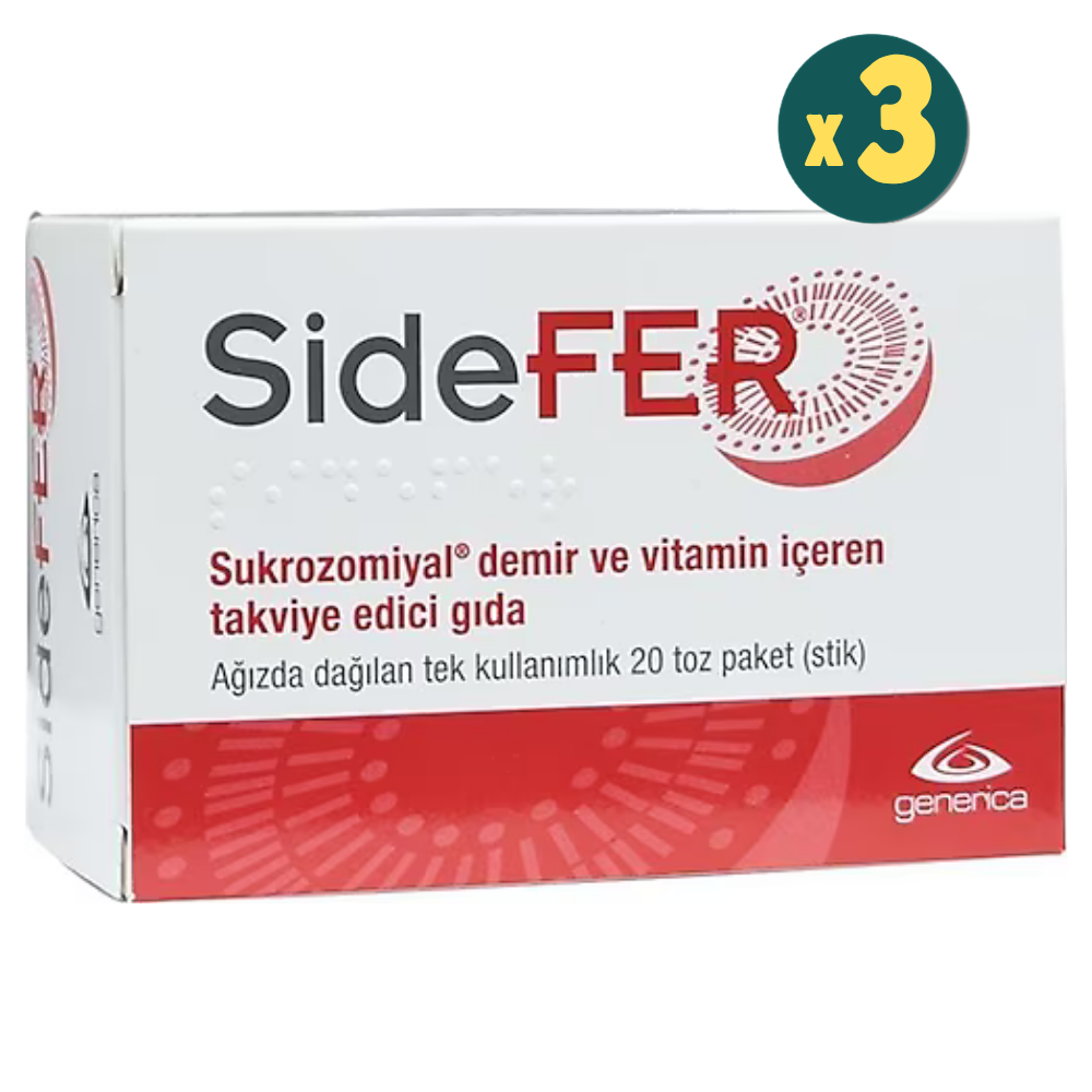 Sidefer 20 Sticks 3 Adet Fiyatları - Modern Eczane