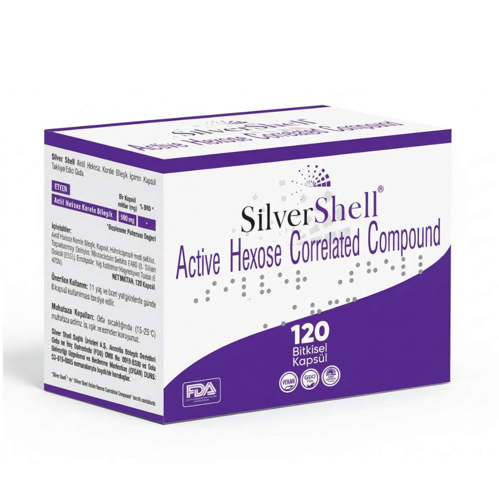 Silver Shell Ahcc 500 mg 120 Vegan Kapsül Fiyatları - Modern Eczane