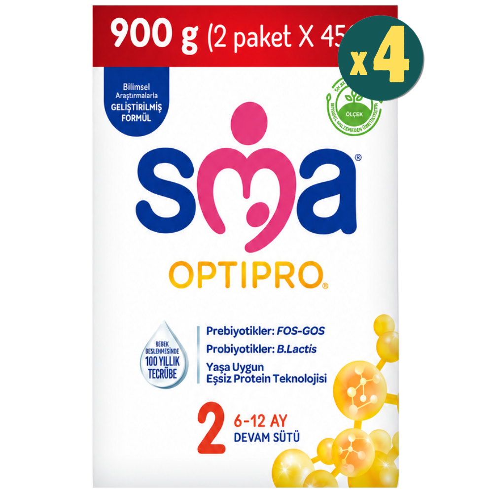 SMA Optipro 2 Devam Sütü 450 gr 2'li 4 Adet Fiyatları - Modern Eczane