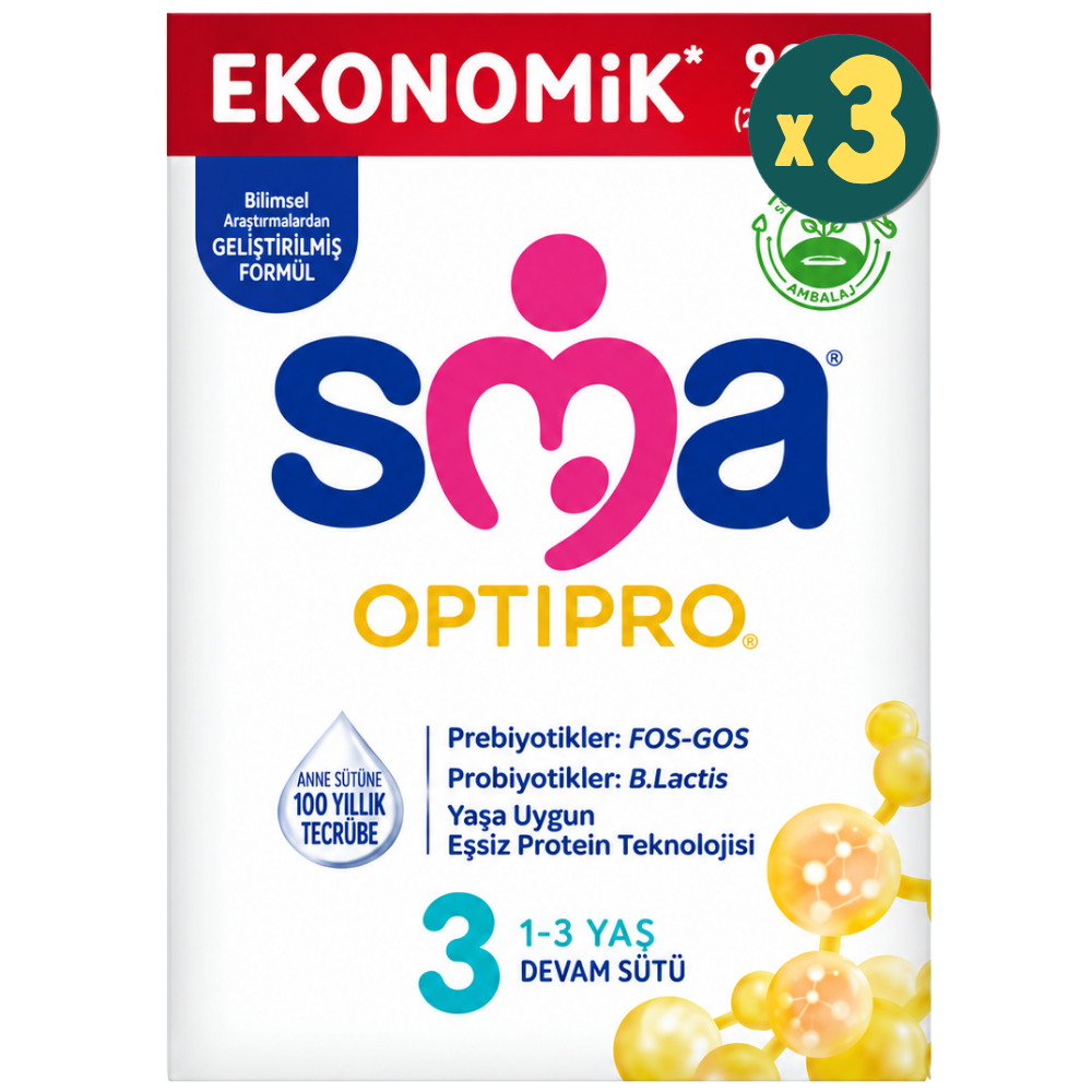 SMA Optipro 3 Devam Sütü 450 gr 2'li 3 Adet Fiyatları - Modern Eczane