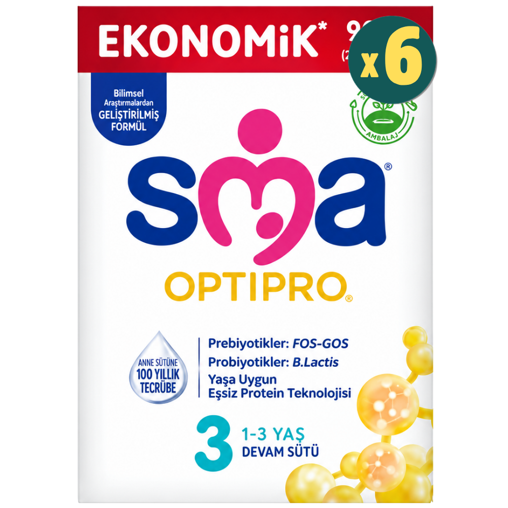 SMA Optipro 3 Devam Sütü 450 gr 2'li 6 Adet Fiyatları - Modern Eczane