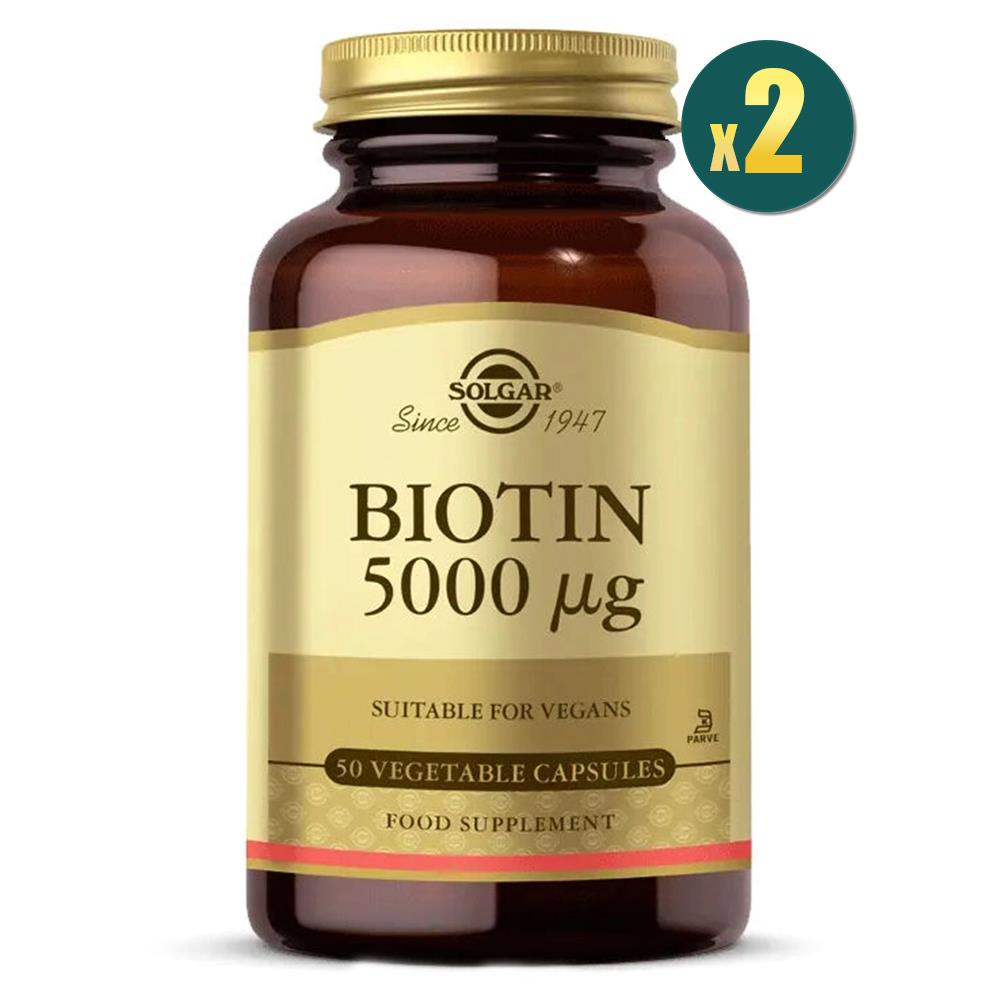 Solgar Biotin 5000 mcg 50 Kapsül 2 Adet Fiyatları - Modern Eczane