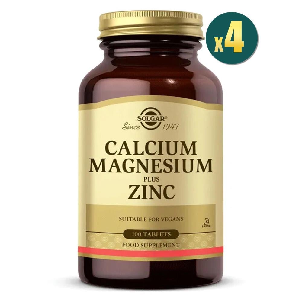 Solgar Calcium Magnesium Plus Zinc 100 Tablet 4 Adet Fiyatları - Modern Eczane