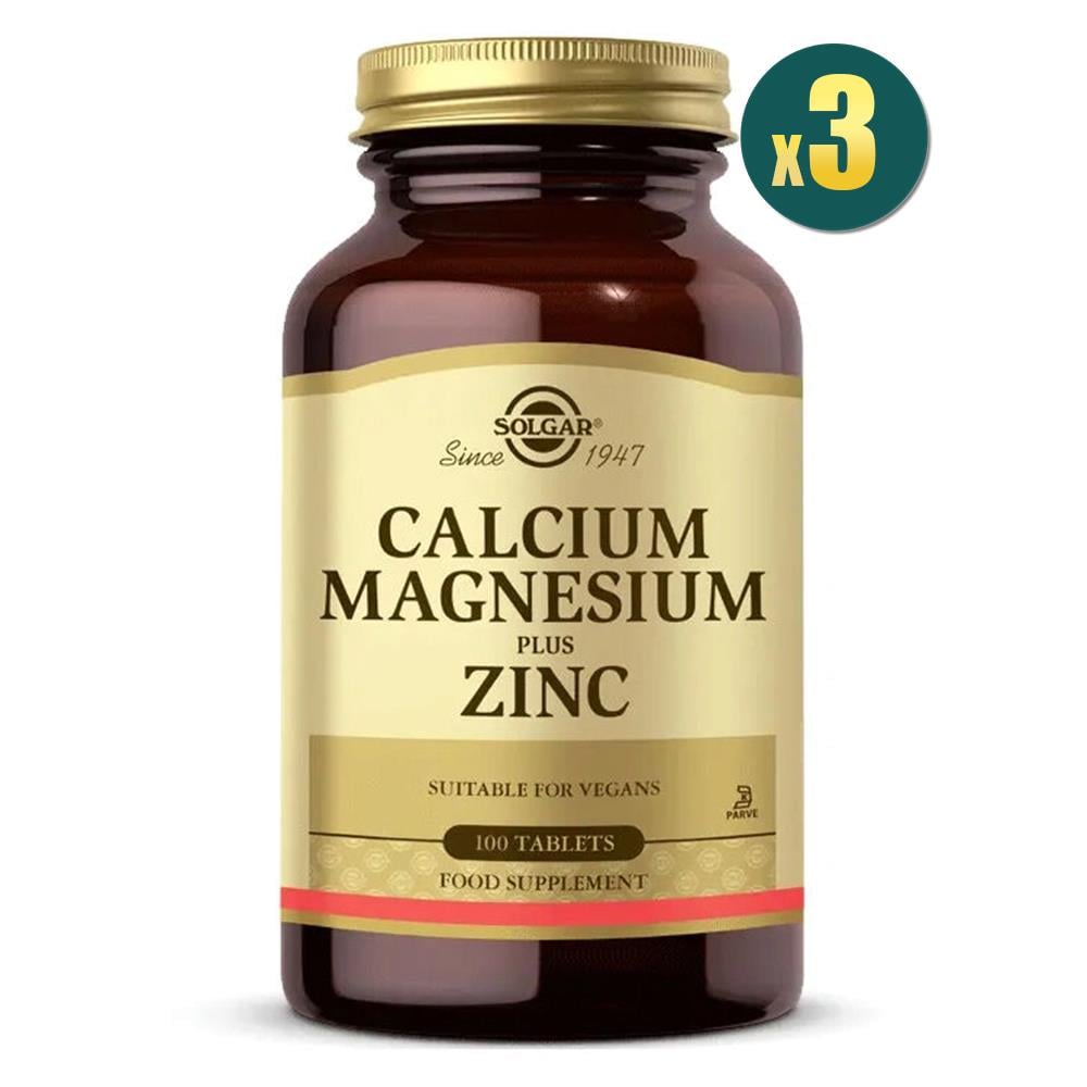 Solgar Calcium Magnesium Plus Zinc 100 Tablet 3 Adet Fiyatları - Modern Eczane