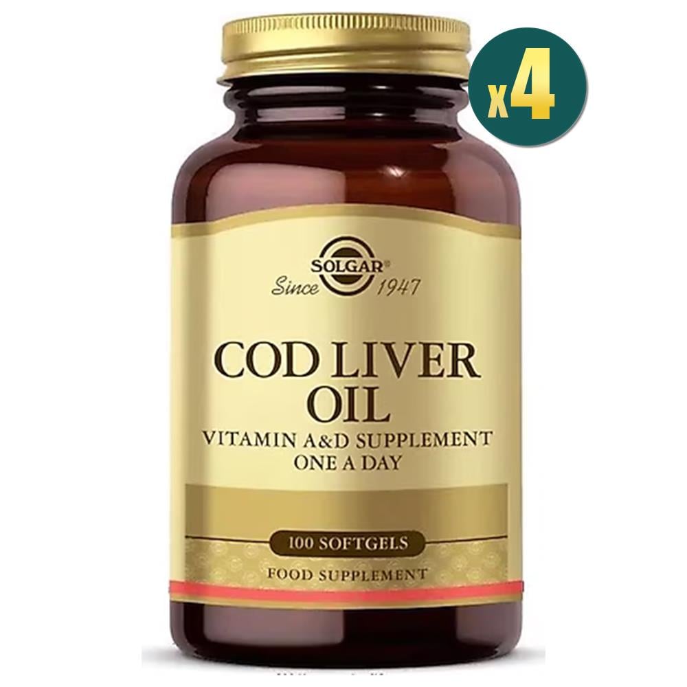 Solgar Cod Liver Oil 100 Kapsül 4 Adet Fiyatları - Modern Eczane