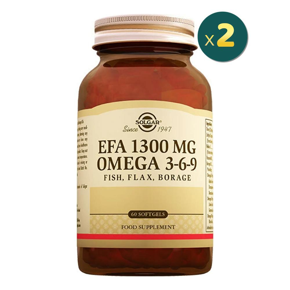 Solgar EFA 1300 mg Omega 3-6-9 60 Yumuşak Jelatinli Kapsül 2 Adet Fiyatları - Modern Eczane