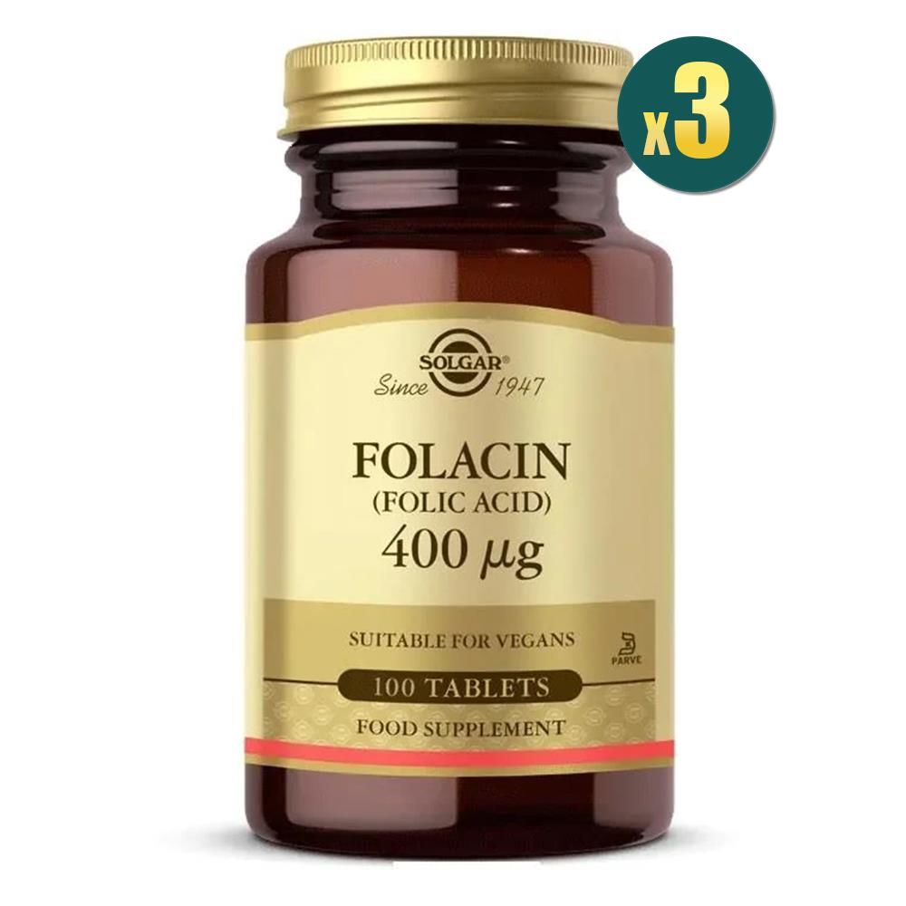 Solgar Folic Acid 400 mcg 100 Tablet 3 Adet Fiyatları - Modern Eczane