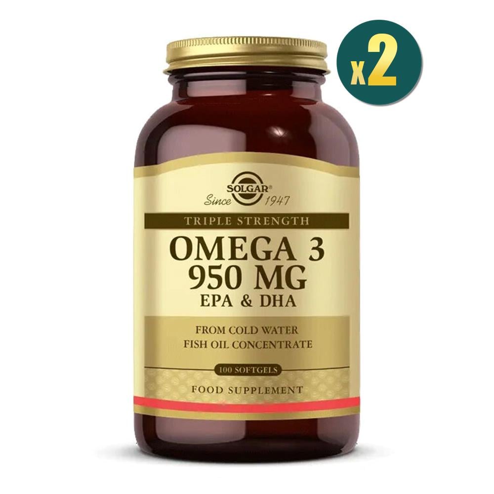 Solgar Omega-3 950 mg 100 Kapsül 2 Adet Fiyatları - Modern Eczane