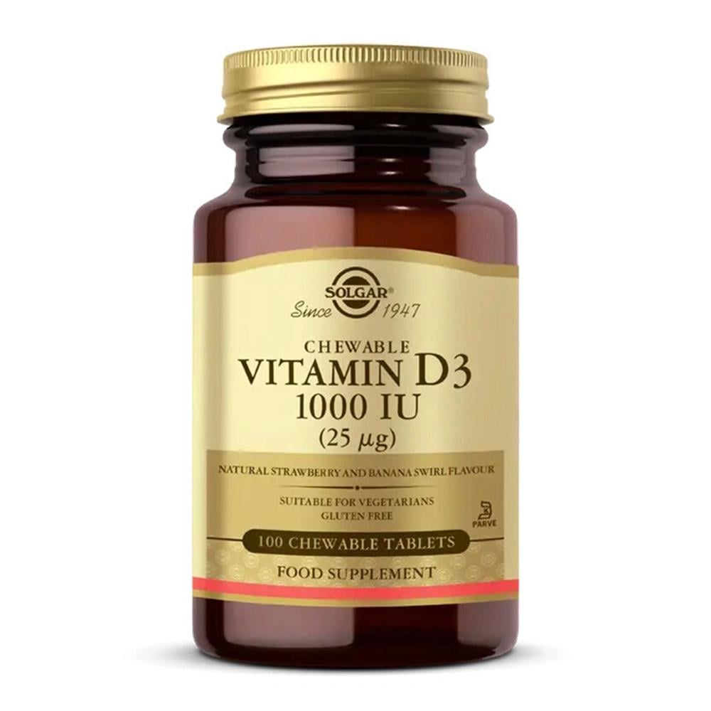 Solgar Vitamin D3 Cheaweble 1000 IU 100 Tablet Fiyatları - Modern Eczane
