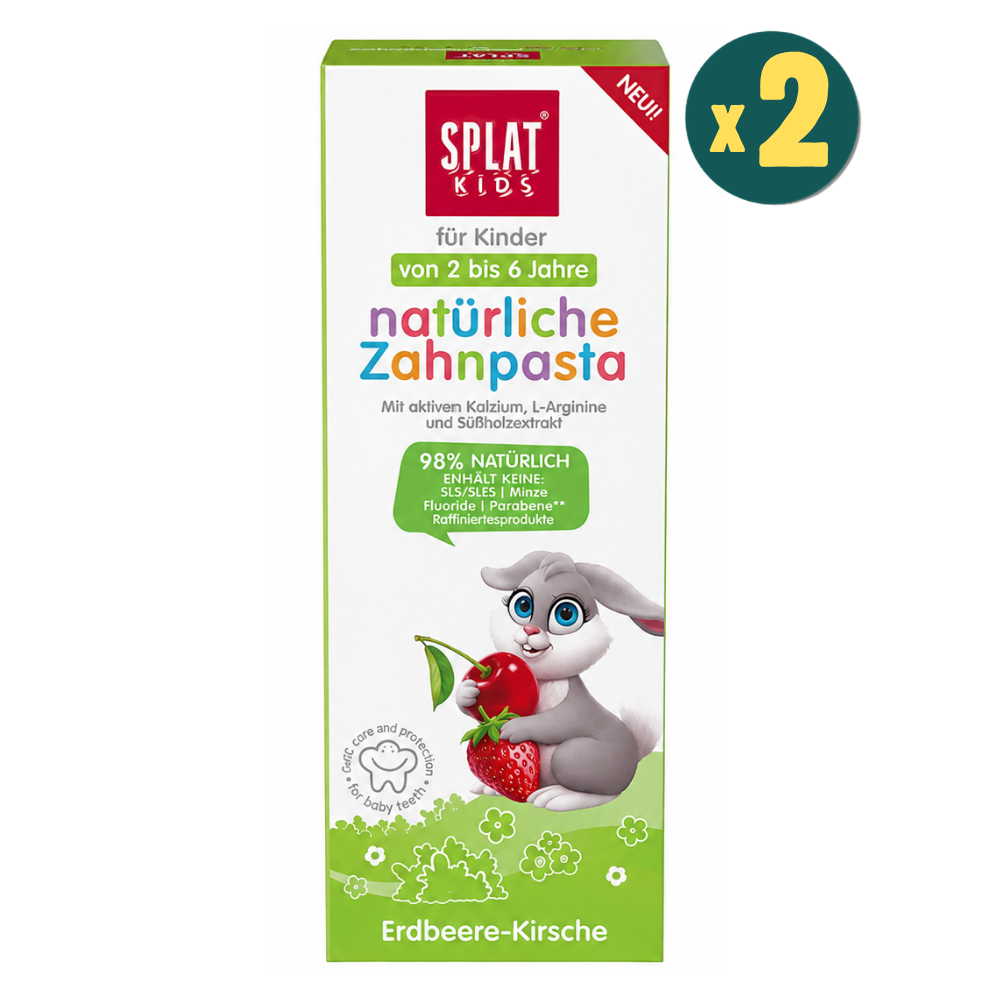 Splat Kids Natural Vişne ve Çilek Tadında 2-6 Yaş Diş Macunu 50 ml 2 Adet Fiyatları - Modern Eczane