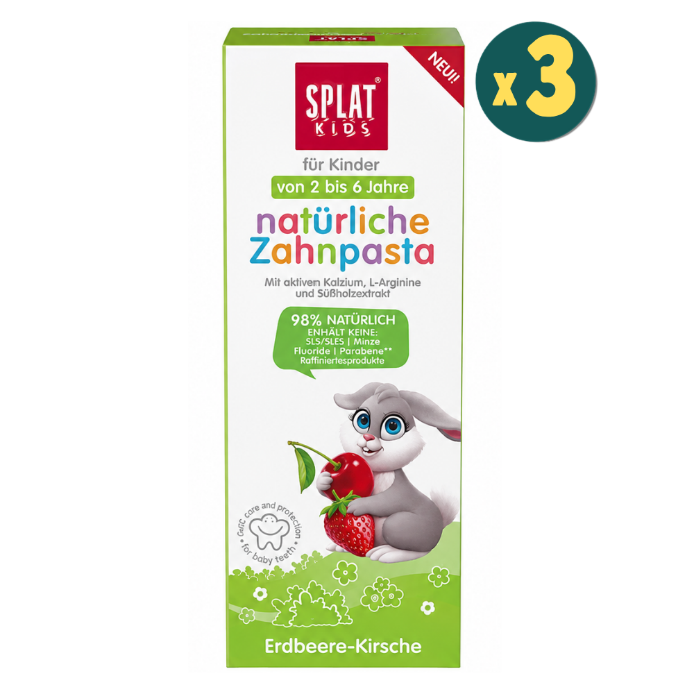 Splat Kids Natural Vişne ve Çilek Tadında 2-6 Yaş Diş Macunu 50 ml 3 Adet Fiyatları - Modern Eczane