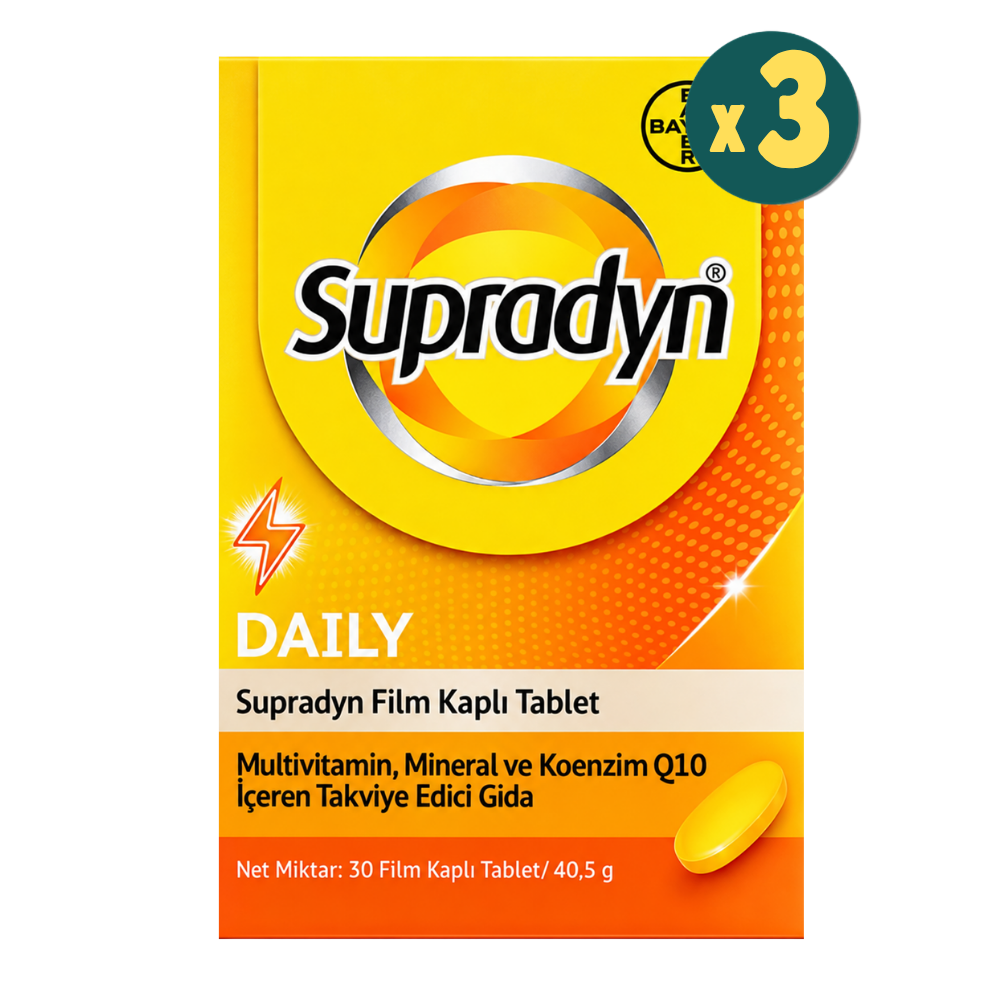Supradyn Daily Koenzim Q10 30 Film Kaplı Tablet 3 Adet Fiyatları - Modern Eczane