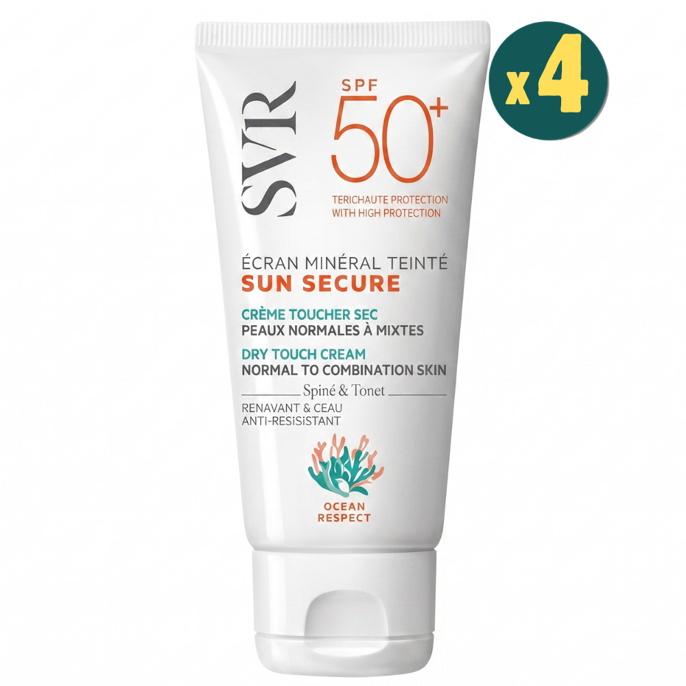 SVR Sun Secure Ecran Mineral Teinte Normal Ciltler SPF50 60 gr 4 Adet Fiyatları - Modern Eczane