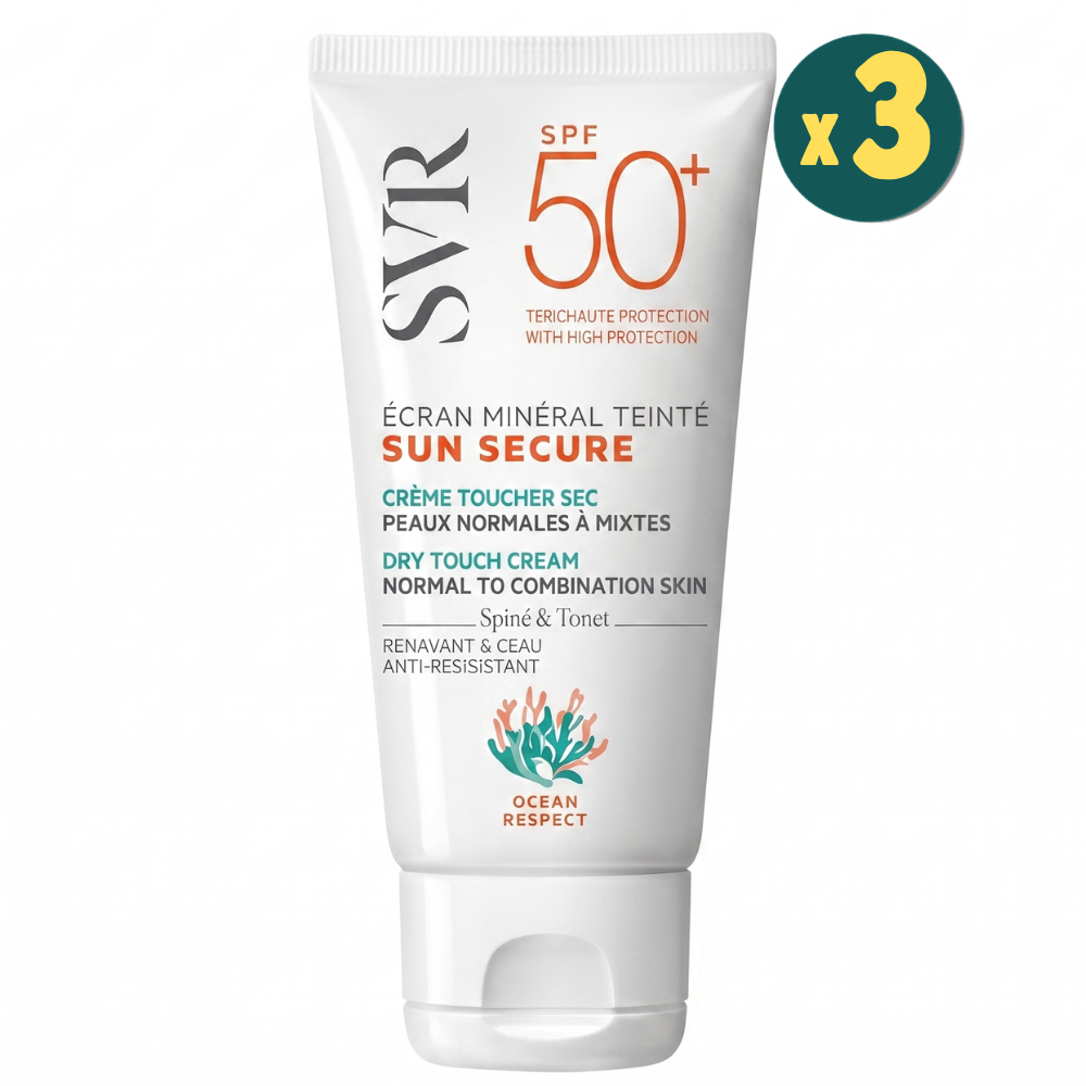 SVR Sun Secure Ecran Mineral Teinte Normal Ciltler SPF50 60 gr 3 Adet Fiyatları - Modern Eczane