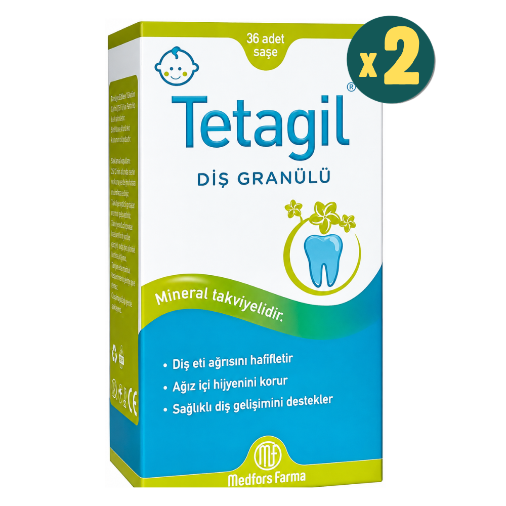 Tetagil Diş Granülü 36 Saşe 2 Adet Fiyatları - Modern Eczane