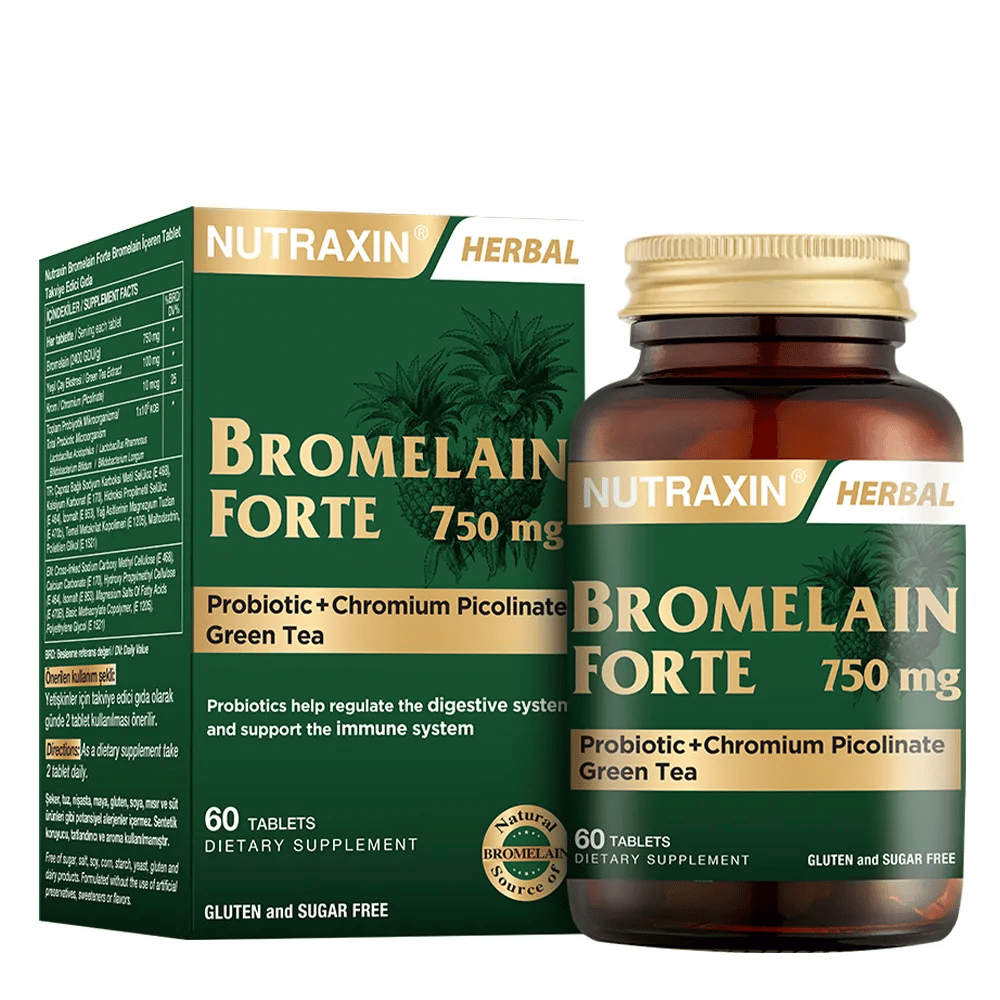 Toptan Nutraxin Bromelain Forte 60 Tablet Fiyatları - Modern Eczane