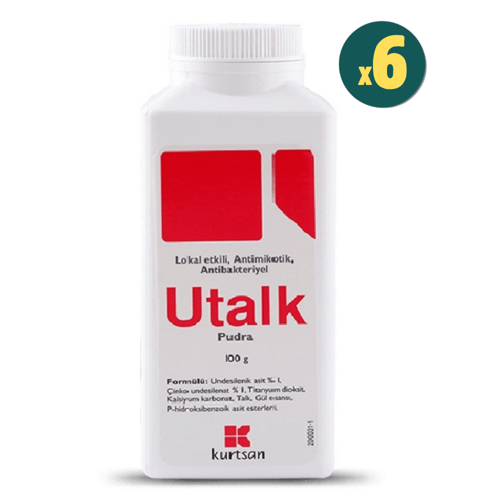 Utalk Antibakteriyel Bebek Pudrası 100 gr 6 Adet Fiyatları - Modern Eczane