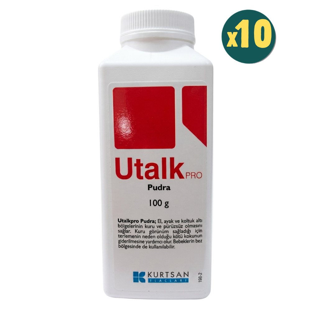 Utalk Antibakteriyel Bebek Pudrası 100 gr 10 Adet Fiyatları - Modern Eczane