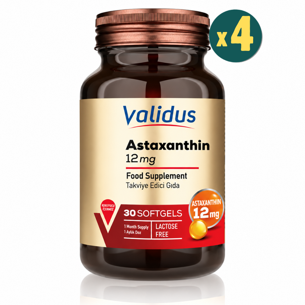 Validus Astaksantin 12 mg 30 Softgels 4 Adet Fiyatları - Modern Eczane