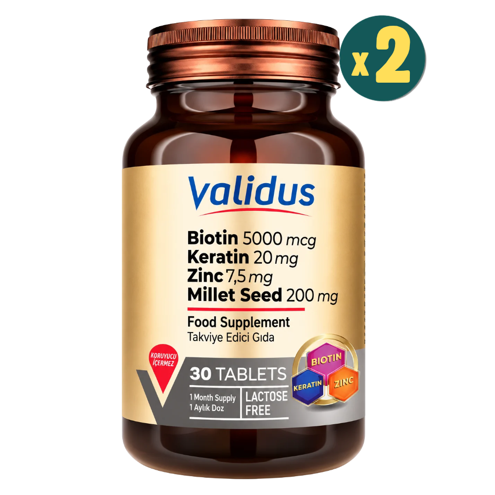 Validus Biotin Keratin Zinc 30 Tablet 2 Adet Fiyatları - Modern Eczane
