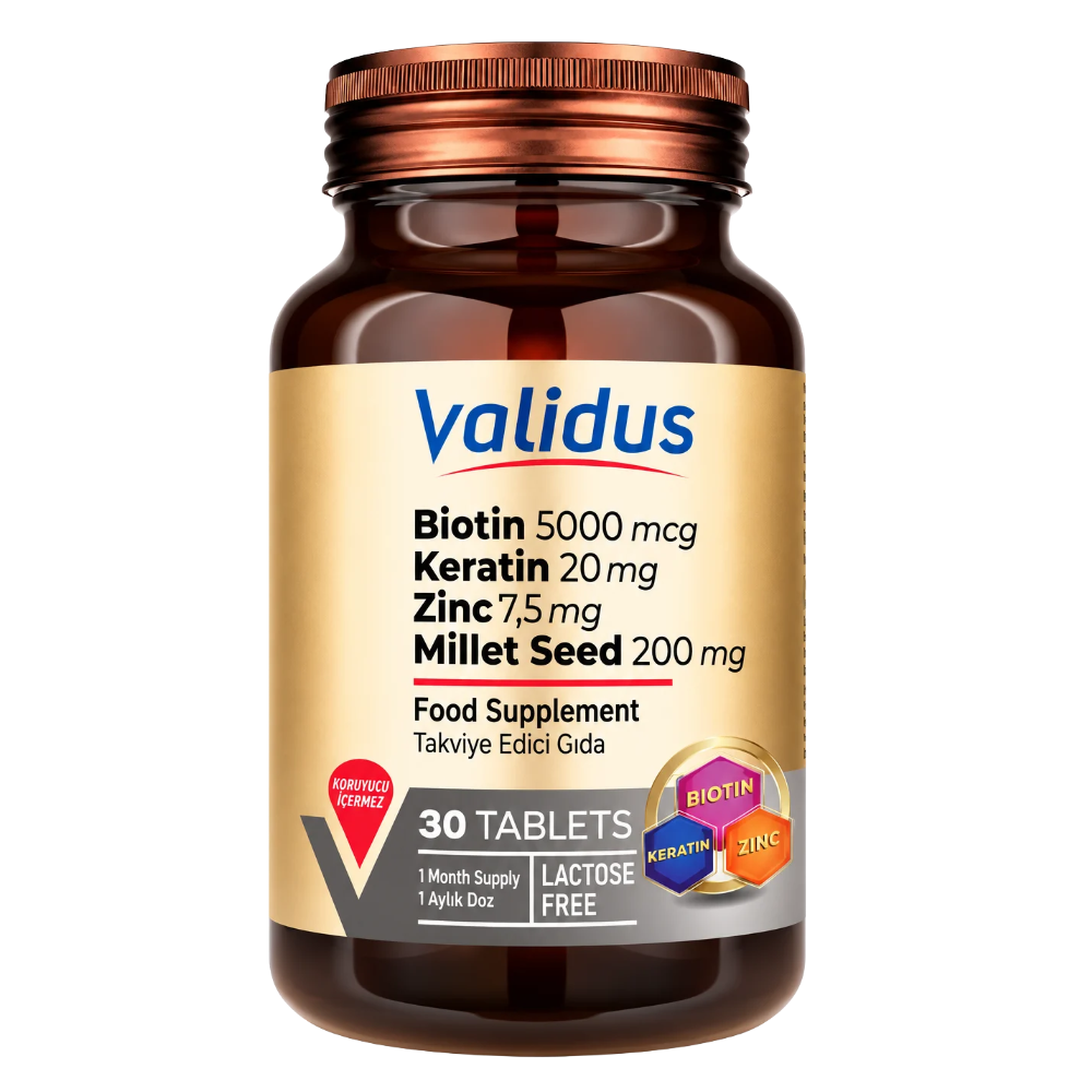 Validus Biotin Keratin Zinc 30 Tablet Fiyatları - Modern Eczane