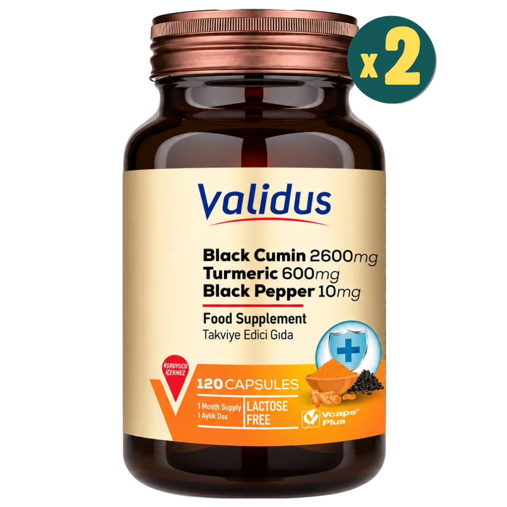 Validus Black Cumin 2600 mg 120 Kapsül 2 Adet Fiyatları - Modern Eczane