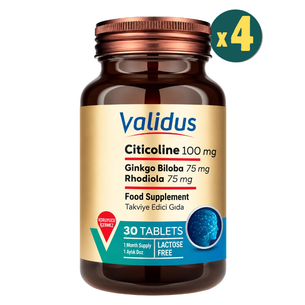 Validus Citicoline 100 mg 30 Tablet 4 Adet Fiyatları - Modern Eczane