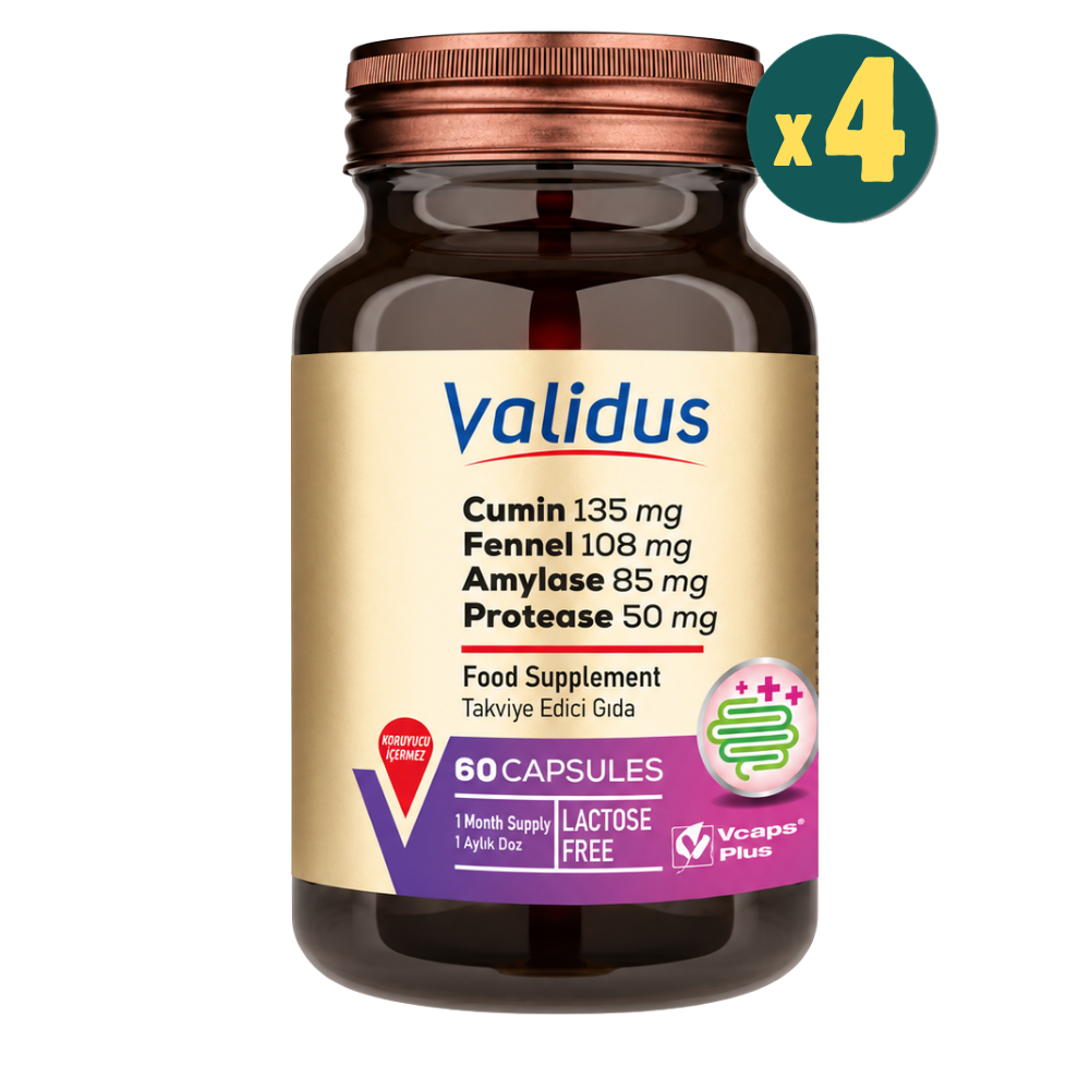 Validus Digestive Comfort Cumin 60 Kapsül 4 Adet Fiyatları - Modern Eczane