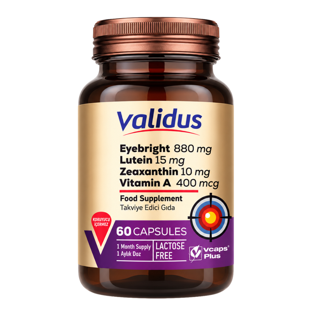 Validus Eyebrigth 880 mg + Lutein 15 mg 60 Kapsül Fiyatları - Modern Eczane