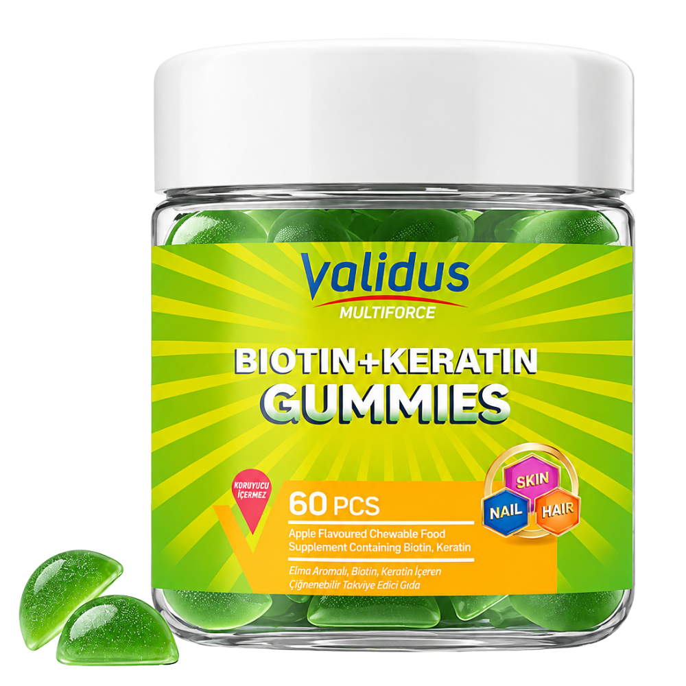 Validus Multiforce Biotin + Keratin 60 Gummies Fiyatları - Modern Eczane