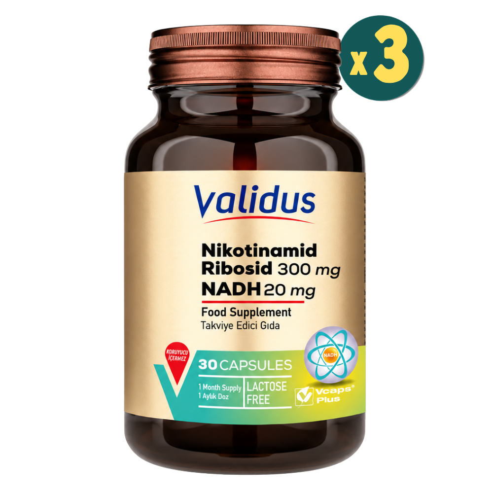 Validus Nikotinamid Ribosid + NADH 30 Kapsül 3 Adet Fiyatları - Modern Eczane