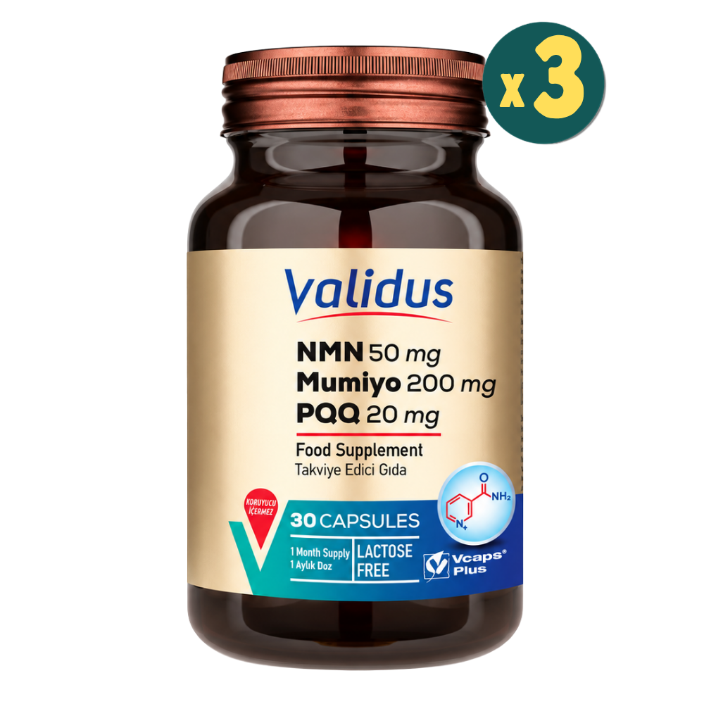 Validus NMN+Mumiyo+PQQ 30 Kapsül 3 Adet Fiyatları - Modern Eczane