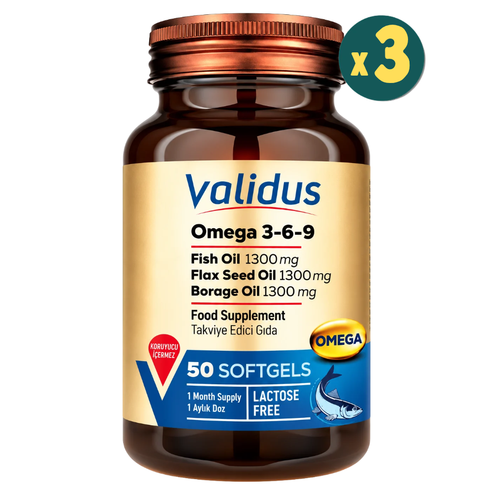 Validus Omega 3-6-9 50 Softgel 3 Adet Fiyatları - Modern Eczane