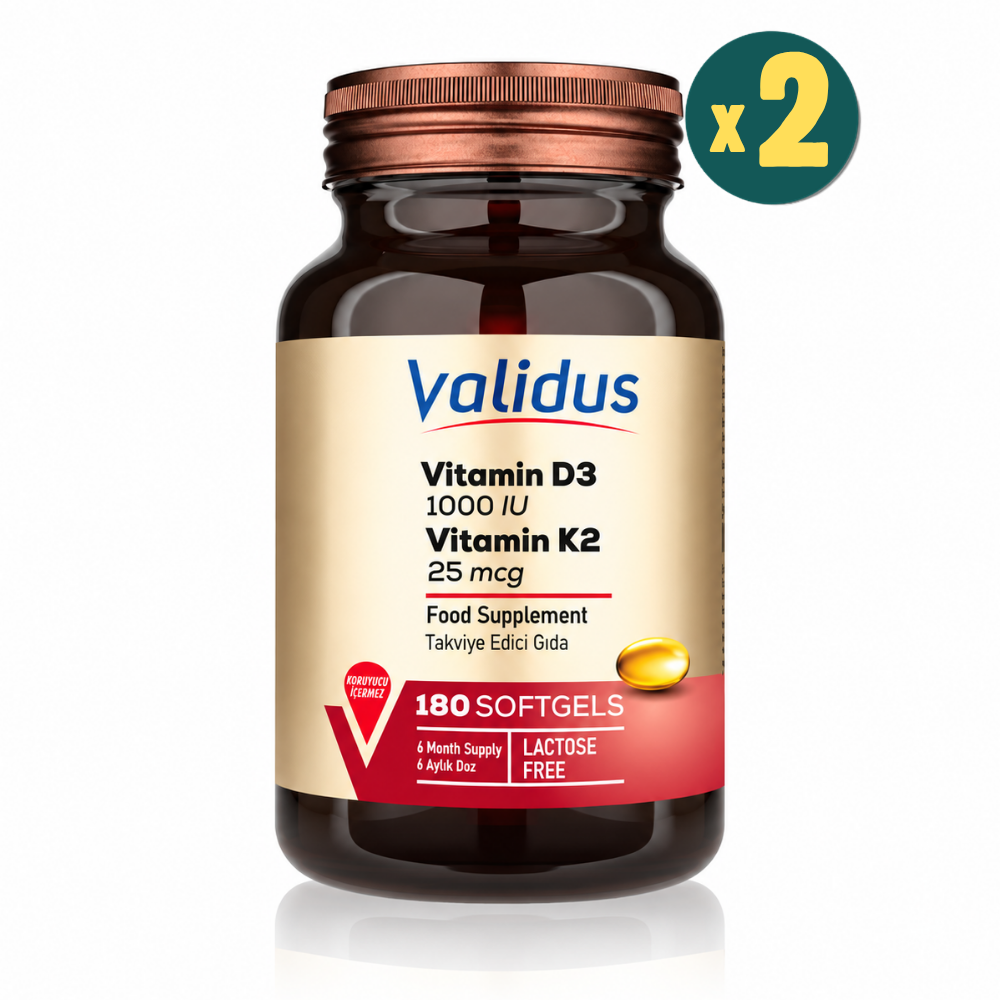 Validus Vitamin D3K2 180 Softgels 2 Adet Fiyatları - Modern Eczane