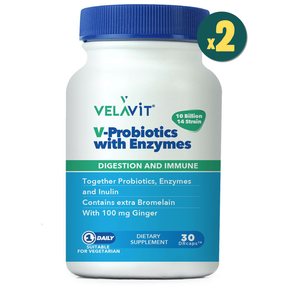 Velavit V-Probiotics With Enzymes 30 Tablet 2 Adet Fiyatları - Modern Eczane