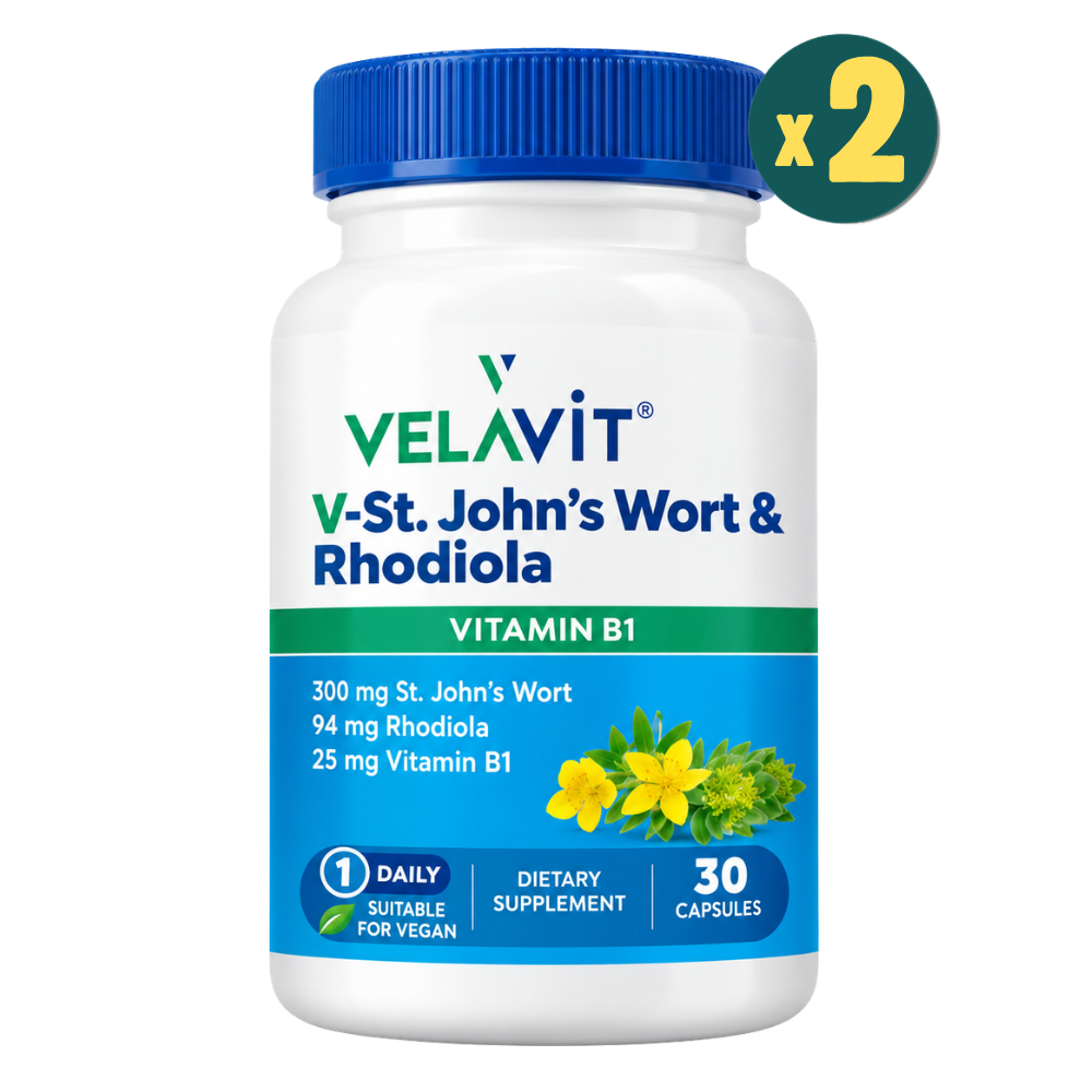 Velavit V-St John’s Wort Rhodiola 30 Kapsül 2 Adet Fiyatları - Modern Eczane