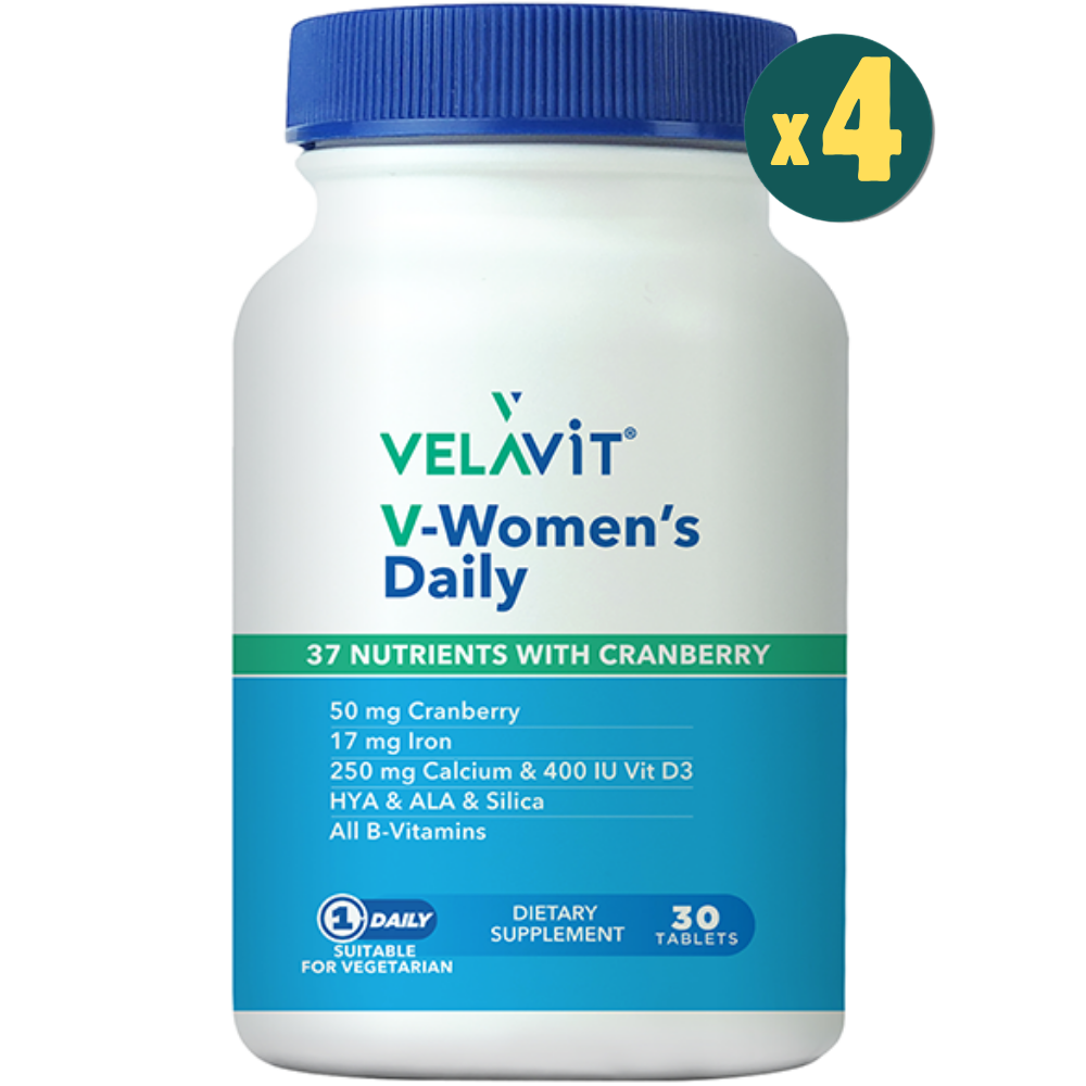 Velavit V-Women's Daily 30 Tablet 4 Adet Fiyatları - Modern Eczane 
