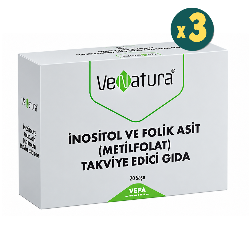 Venatura İnositol ve Folik Asit Metilfolat 20 Saşe 3 Adet Fiyatları - Modern Eczane