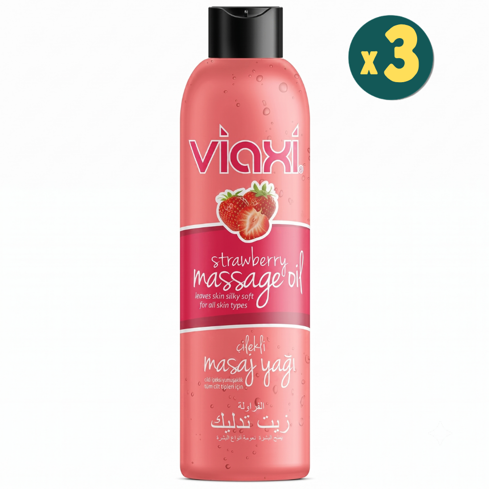 Viaxi Masaj Yağı Çilekli 177 ml 3 Adet Fiyatları - Modern Eczane