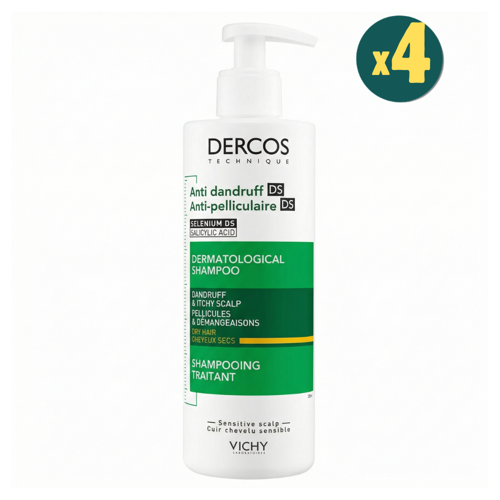 Vichy Dercos Anti Dandruff Kuru Saçlar için Kepek Karşıtı Şampuan 390 ml 4 Adet Fiyatları - Modern Eczane