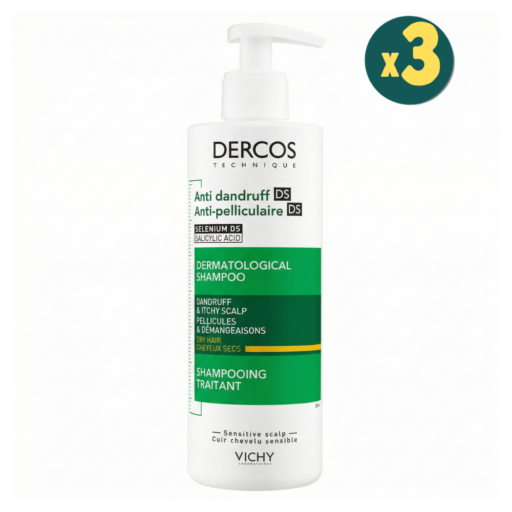 Vichy Dercos Anti Dandruff Kuru Saçlar için Kepek Karşıtı Şampuan 390 ml 3 Adet Fiyatları - Modern Eczane