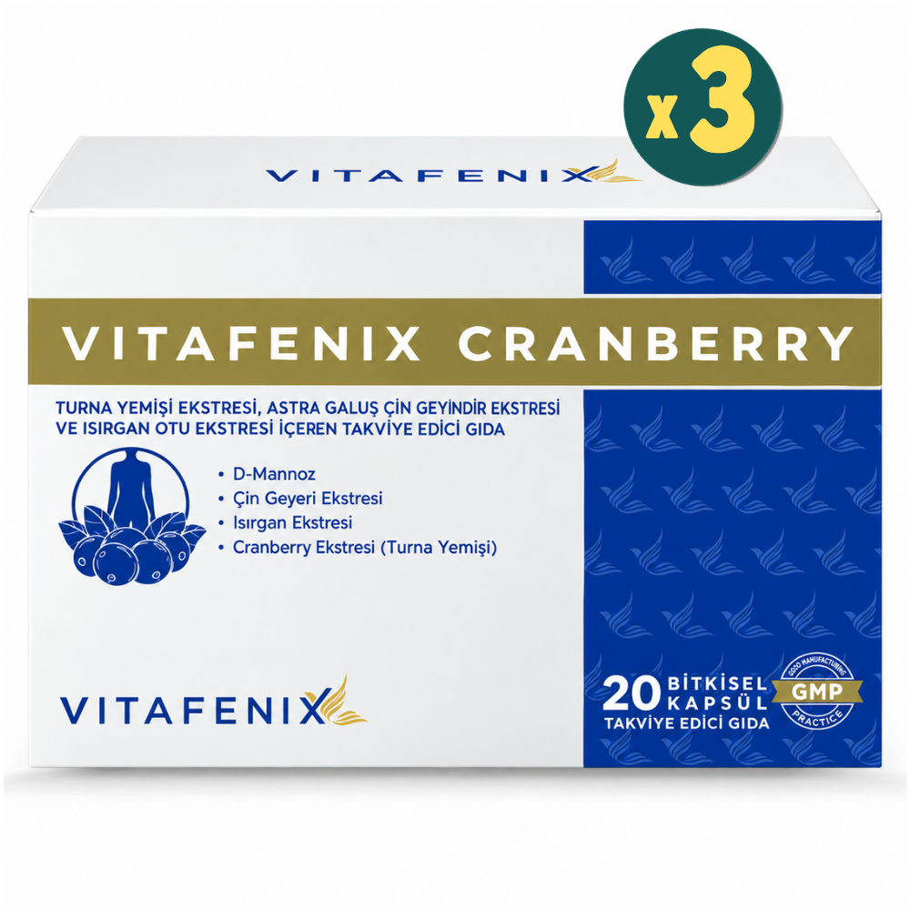 Vitafenix Cranberry 20 Kapsül 3 Adet Fiyatları - Modern Eczane