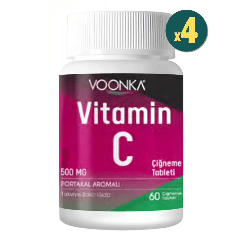 Voonka Vitamin C Çiğneme Tableti Vitamin C İçeren Portakal Aromalı 62 Tablet 4 Adet Fiyatları - Modern Eczane