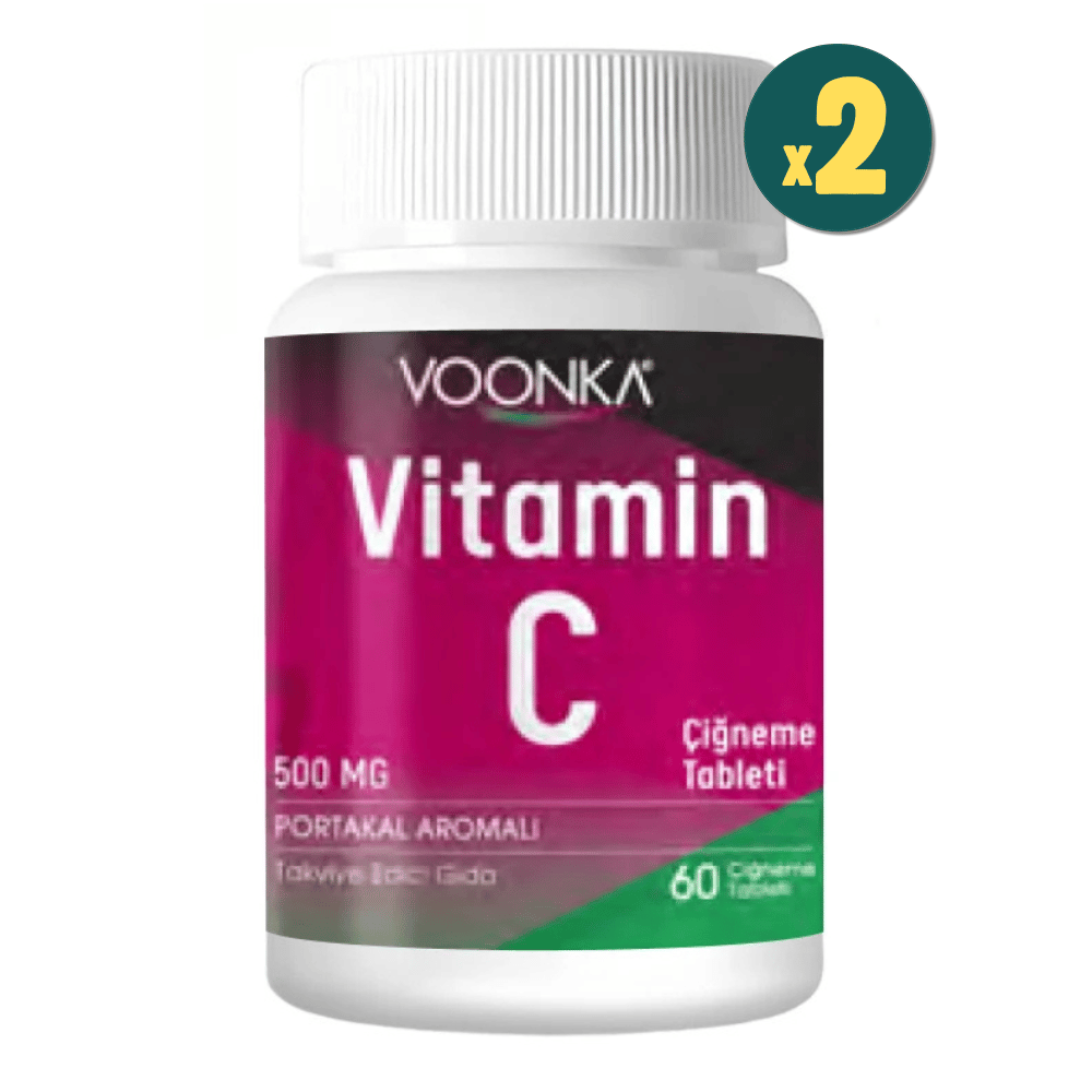 Voonka Vitamin C Çiğneme Tableti Vitamin C İçeren Portakal Aromalı 62 Tablet 2 Adet Fiyatları - Modern Eczane