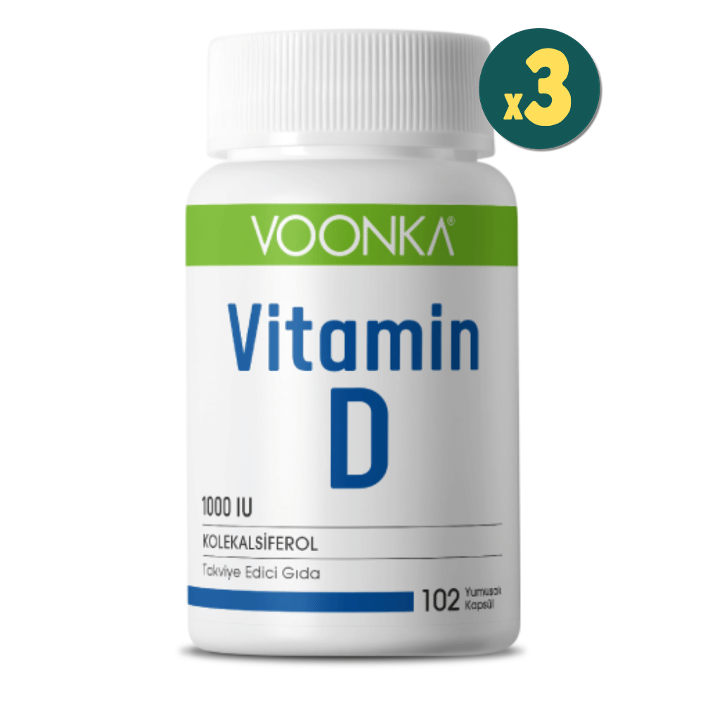 Voonka Vitamin D 102 Yumuşak Kapsül 3 Adet Fiyatları - Modern Eczane