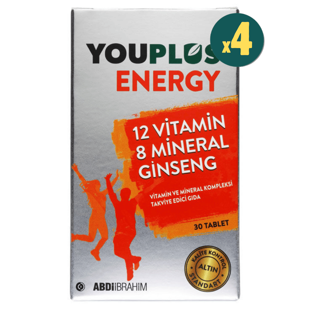 Youplus Energy Vitamin Mineral Kompleksi 30 Tablet 4 Adet Fiyatları - Modern Eczane