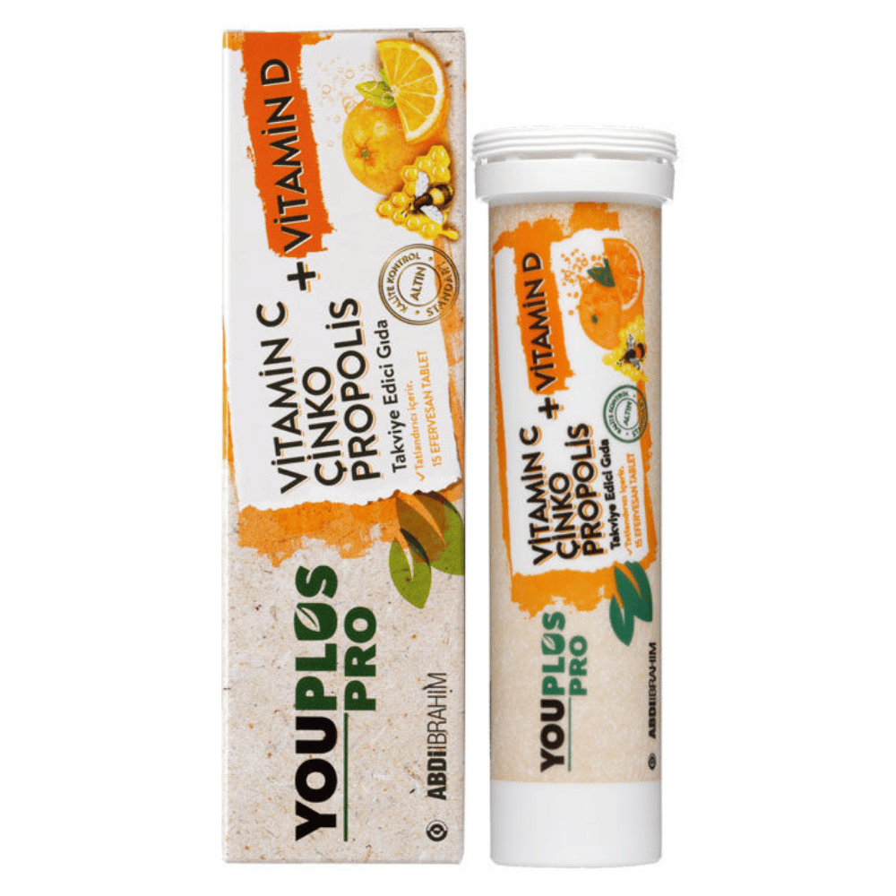 Youplus Pro Vitamin C D Çinko Propolis 15 Efervesan Tablet Fiyatları - Modern Eczane