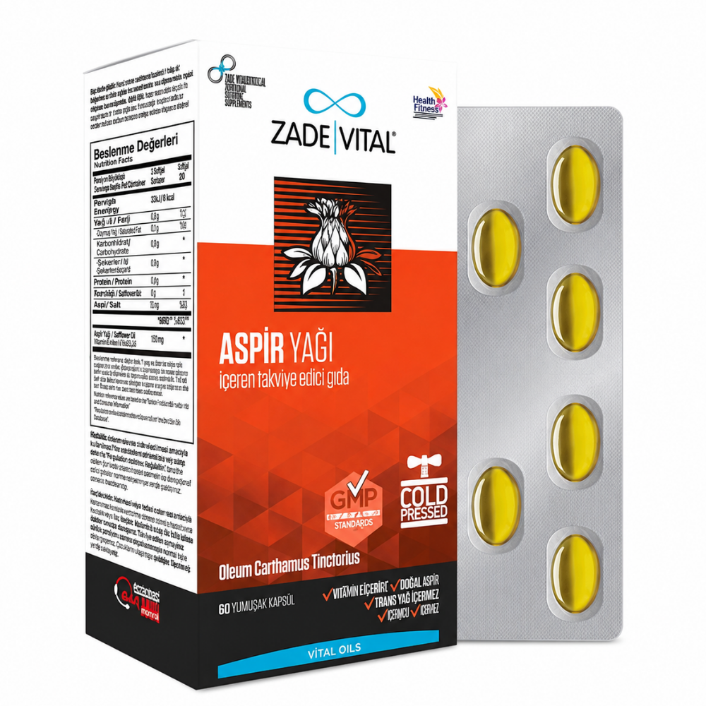 Zade Vital Aspir Yağı 600 mg 60 Kapsül Fiyatları - Modern Eczane